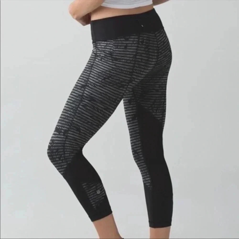 LuLulemon Pace Rival Mesh Crop Leggings